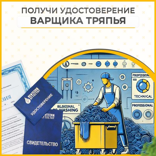 Получи удостоверение варщика тряпья в Ишимбае