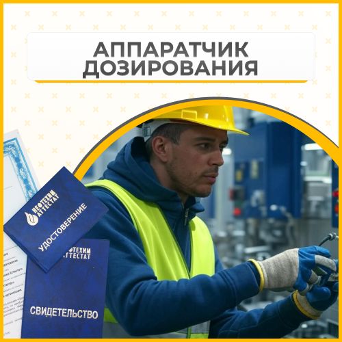 Получи удостоверение аппаратчика дозирования в Ишимбае