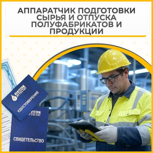 Получи удостоверение аппаратчика подготовки сырья и отпуска полуфабрикатов и продукции в Ишимбае