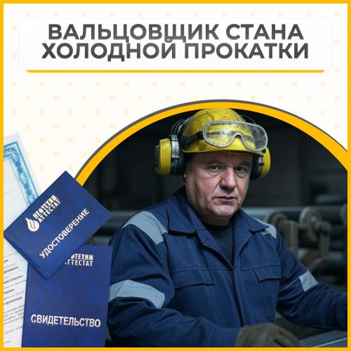 Получи удостоверение вальцовщика стана холодной прокатки в Ишимбае