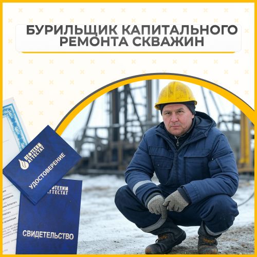 Получи удостоверение бурильщика капитального ремонта скважин в Губкине
