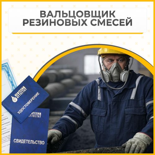 Получи удостоверение вальцовщика резиновых смесей в Губкине