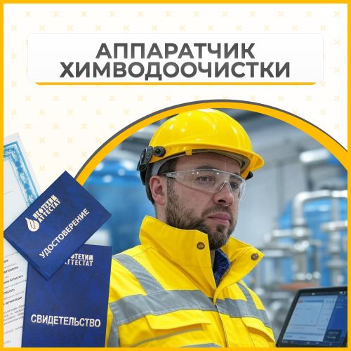Получи удостоверение аппаратчика химводоочистки в Губкине