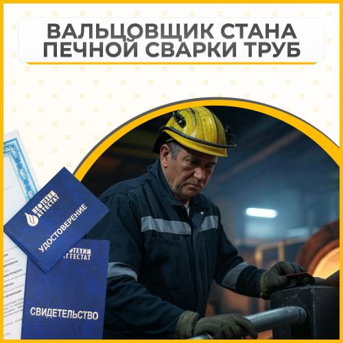 Получи удостоверение вальцовщика стана печной сварки труб в Губкине