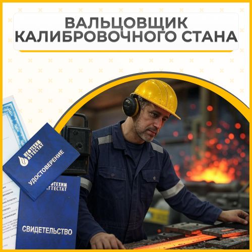 Получи удостоверение вальцовщика калибровочного стана в Губкине