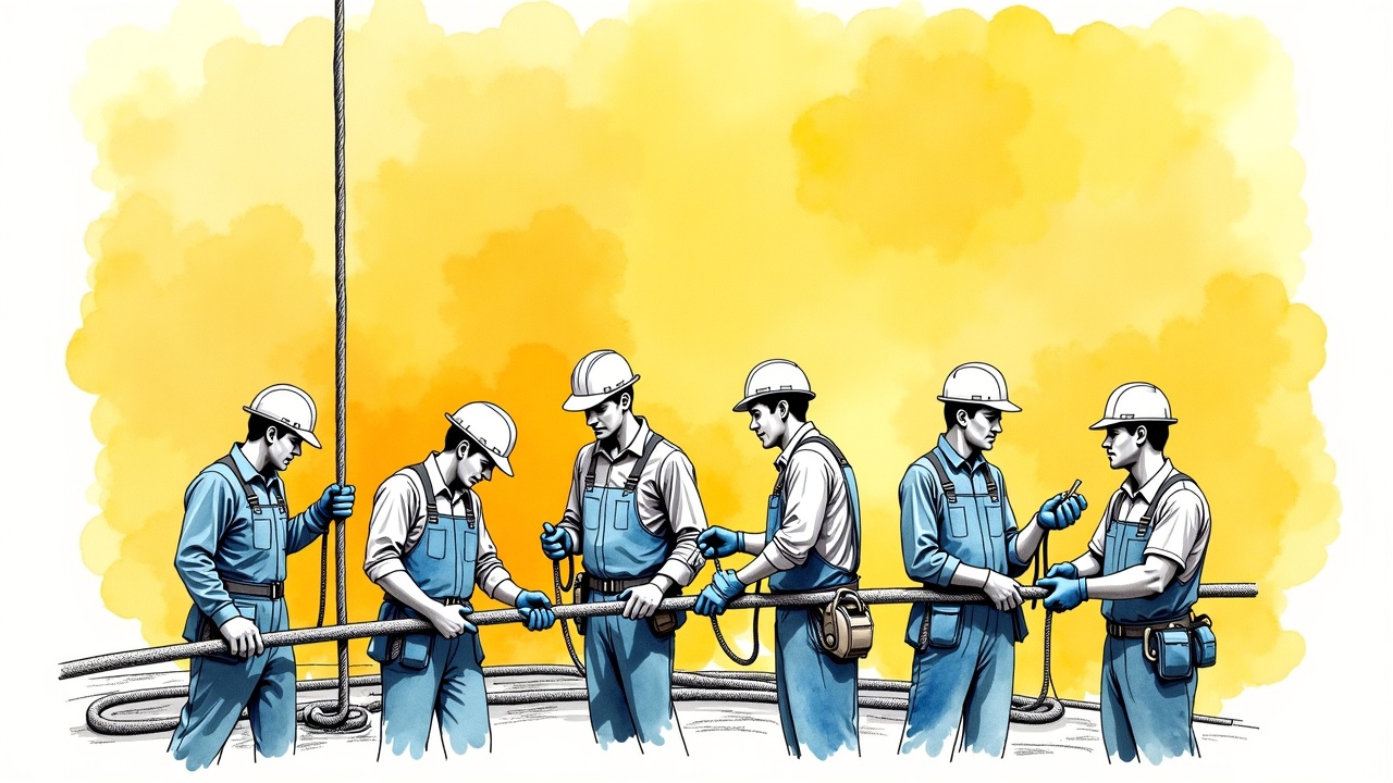 Разные специализации монтажников: связи, сантехники, лифтов