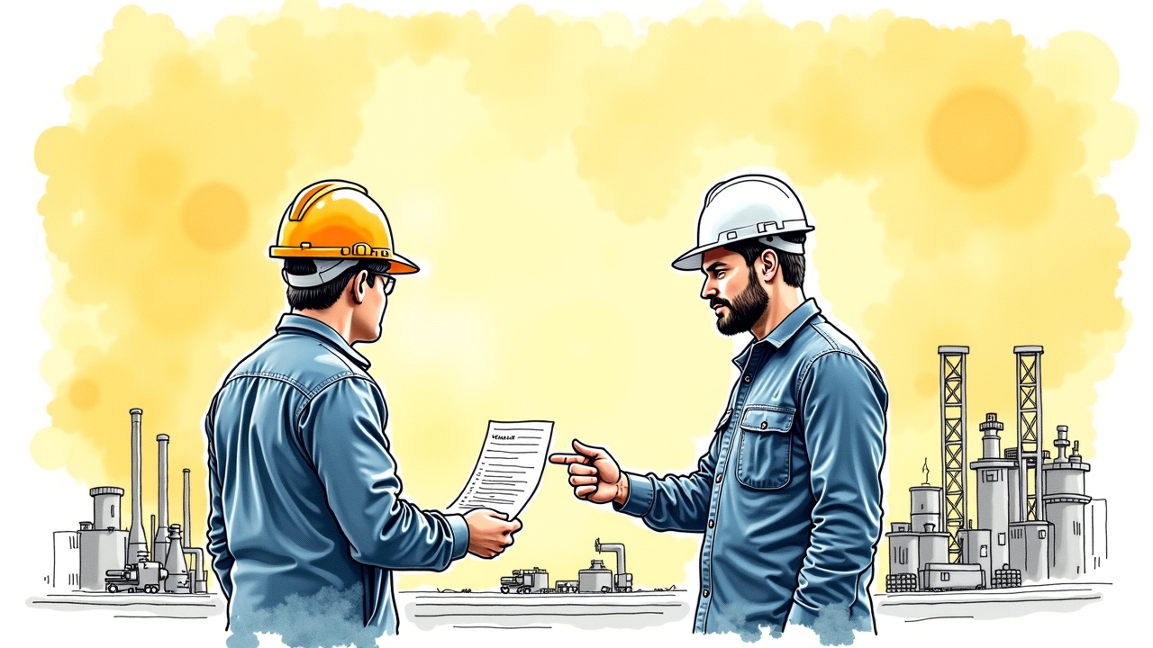 Мастер проводит инструктаж по безопасности для выгребальщика пуха с удостоверением