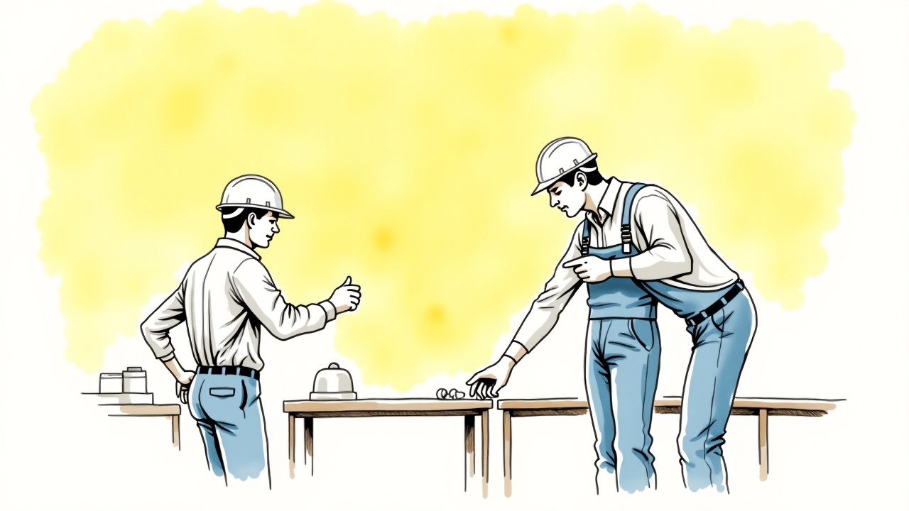 Инструктаж по СИЗ для новых сотрудников — наставник обучает надеванию страховочной привязи